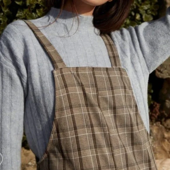 Mus & Bombon Epidot Plaid Adjustable Strap Jumpsuit | Made in Spain | Size M - Picture 2 of 15